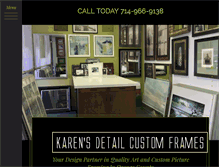 Tablet Screenshot of karenscustomframes.com